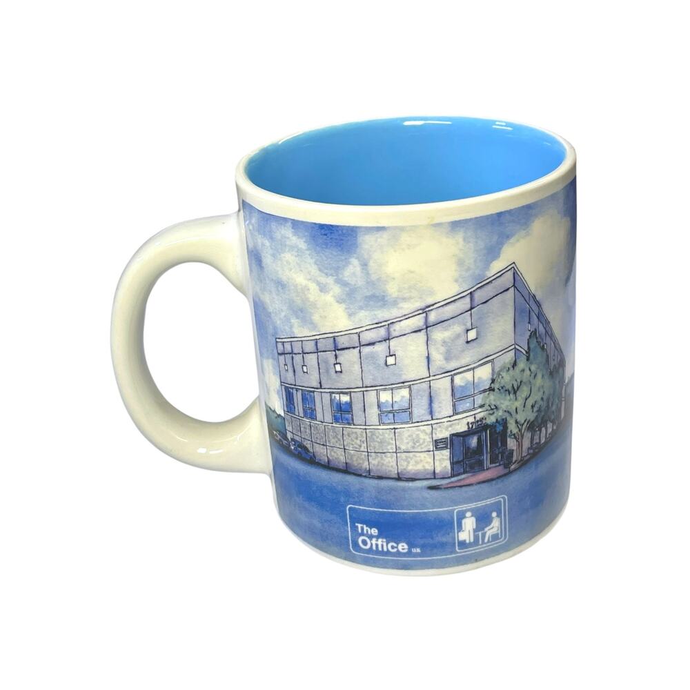 The Office Dunder Mifflin Building Peacock Ceramic Coffee Mug Large Blue